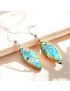 Jasper Leaf Dangle Earrings