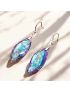 Jasper Leaf Dangle Earrings