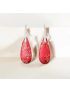 Red Imperial Jasper Teardrop Earrings
