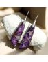 Purple Jasper Hook Earrings