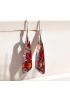 Antique Red Regalite Hook Earrings