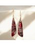 Antique Red Regalite Hook Earrings