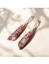 Antique Red Regalite Hook Earrings