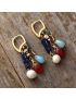 Amazonite & Agate Mix Drop Earrings