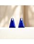 Lapis Lazuli Geometric Drop Earrings