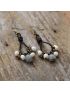 Pearls & Labradorite Leather Earrings