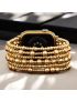 Golden Demure Stretch Apple Watch Strap