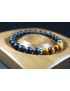 Mens Gift - Matte Black Onyx and Tiger Eye Bracelet - Mens Jewelry - Stretch Bracelet - Mens Bead Bracelet - Heal Bracelet - 8mm beads