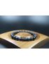 Matte Black Onyx with Cube Lava Balance Bracelet,Mens Bracelet,Womens Bracelet,8mm beads,Stretch Bracelet,Gemstone Bracelet,Healing Bracelet