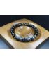 Black Obsidian and Larvikite Bracelet- 8mm beads - Bracelet for Men and Women - Stretch Bracelet - Healing Bracelet - Yoga Bracelet 