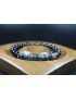 Black Obsidian and Larvikite Bracelet- 8mm beads - Bracelet for Men and Women - Stretch Bracelet - Healing Bracelet - Yoga Bracelet 