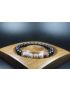 Strength Matte Black Onyx and Rare Wooden Opal Bracelet - Man Jewelry - Stretch Bracelet - Men Bead Bracelet - Heal Bracelet - 8mm beads
