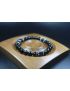 8mm beads- Black Obsidian with Cube Lava Bracelet - Bracelet - Jewelry - Bead Bracelet - Heal Bracelet 