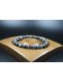 Larvikite with Cube Lava Balance Bracelet - Meditation Bracelet - Stretch Bracelet - Healing Bracelet - 8mm beads
