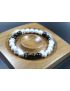 8mm beads-Howlite and Black Obsidian Bracelet - Stretch Bracelet - Gemstone Bracelet - Healing Bracelet