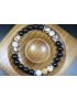 Matte Black Onyx and Rare Wooden Opal Bracelet - Bracelet - Men Jewelry - Stretch Bracelet - Men Bead Bracelet - Heal Bracelet - 8mm beads
