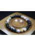 Matte Black Onyx and Rare Wooden Opal Bracelet - Bracelet - Men Jewelry - Stretch Bracelet - Men Bead Bracelet - Heal Bracelet - 8mm beads