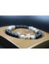 Matte Black Onyx and Rare Wooden Opal Bracelet - Bracelet - Men Jewelry - Stretch Bracelet - Men Bead Bracelet - Heal Bracelet - 8mm beads