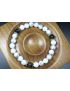  Howlite and Black Obsidian Bracelet - Stretch Bracelet - 8mm beads-Gemstone Bracelet - Healing Bracelet 