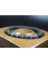 Lava and Larvikite Bracelet - Man Jewelry - Stretch Bracelet - Man Bead Bracelet - Heal Bracelet - Lava Rock Bracelet - 8mm beads