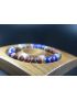 Matte Picasso and Lapis Lazuli Bracelet - Man Jewelry-Stretch Bracelet-Man Bead Bracelet - Heal Bracelet- Matte Picasso Bracelet - 8mm beads