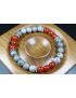 Orange dragon agate and Map jasper Bracelet-Man Jewelry-Stretch Bracelet-Man Bead Bracelet-Heal Bracelet-Matte Picasso Bracelet - 8mm beads