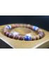 Matte Picasso and Lapis Lazuli Bracelet-8mm beads - Man Jewelry-Stretch Bracelet-Man Bead Bracelet - Heal Bracelet- Matte Picasso Bracelet 