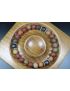 Matte Picasso with Wood Bracelet - Men Bracelet - Men Jewelry - Stretch Bracelet - Men Bead Bracelet - Heal Bracelet 8mm beads