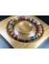 Matte Picasso with Cube Lava Bracelet - Men Bracelet - Men Jewelry - Stretch Bracelet - Men Bead Bracelet - Heal Bracelet 8mm beads