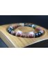 Matte Picasso and Matte Black Onyx Bracelet - Men Bracelet - Men Jewelry - Stretch Bracelet - Men Bead Bracelet - Heal Bracelet 8mm beads