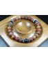 Matte Picasso and Matte Black Onyx Bracelet - Men Bracelet - Men Jewelry -  8mm beads-Stretch Bracelet - Men Bead Bracelet - Heal Bracelet