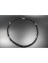 Black Obsidian with Cube Lava Balance Necklace, Mens Necklace, Womens Necklace, Stretch Necklace, Gemstone Necklace, Healing Necklace