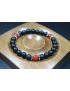 Anxiety Relief Bracelet - Matte Black Onyx with Orange dragon agate Bracelet - Lucky Bracelet - Popular Gift - 8mm beads