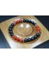 Anxiety Relief Bracelet - Matte Black Onyx with Orange dragon agate Bracelet - Lucky Bracelet - 8mm beads- Popular Gift 