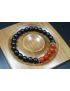 8mm beads-Anxiety Relief Bracelet - Matte Black Onyx with Orange dragon agate Bracelet - Lucky Bracelet - Popular Gift