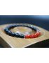 8mm beads-Anxiety Relief Bracelet - Matte Black Onyx with Orange dragon agate Bracelet - Lucky Bracelet - Popular Gift