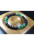 Matte Black Onyx and Malachite Bracelet - Bracelet - Men Jewelry - Stretch Bracelet - Men Bead Bracelet - Heal Bracelet - 8mm beads