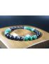 Matte Black Onyx and Malachite Bracelet - Bracelet - Men Jewelry - Stretch Bracelet - Men Bead Bracelet - Heal Bracelet - 8mm beads