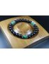 Matte Black Onyx and Malachite Bracelet - Bracelet - Men Jewelry - 8mm beads-Stretch Bracelet - Men Bead Bracelet - Heal Bracelet