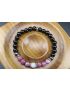 Lepidolite, Moonstone, Hematite & Black Tourmaline Bracelet (6mm Beads)/Sleep, Nightmares, Depression, Protection, Positive Energy, Calming