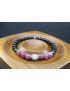 Lepidolite, Moonstone, Hematite & Black Tourmaline Bracelet (6mm Beads)/Sleep, Nightmares, Depression, Protection, Positive Energy, Calming
