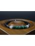 Malachite, Moonstone, Hematite & Black Tourmaline Bracelet (6mm Beads)/Powerful Protection, Emotional Balance, Heart Chakra, Well-Being