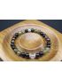 Elastic/Stretch Bracelet with Natural 6mm Black Tourmaline, Black Onyx, Obsidian, Smoky Quartz, Labradorite & Clear Quartz with or without Metal Spacers