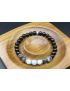 Onyx, Larvikite, Garnierite & Blue Lace Agate Bracelet (6mm Beads)/Deflects Negative Thinking, Anxiety, Strength, Protection, Spiritual