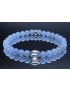Angelite & Crystal Quartz Bracelet (6mm Beads)
