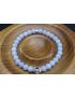 Angelite & Crystal Quartz Bracelet (6mm Beads)