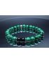 Malachite & Black Tourmaline Bracelet (6mm Beads)/Protection, Positive Energy, Strength