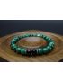 Malachite & Black Tourmaline Bracelet (6mm Beads)/Protection, Positive Energy, Strength