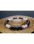 Black Tourmaline & Rose Quartz Bracelet (6mm Beads)