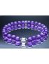 Amethyst & Crystal Quartz Bracelet (6mm Beads)